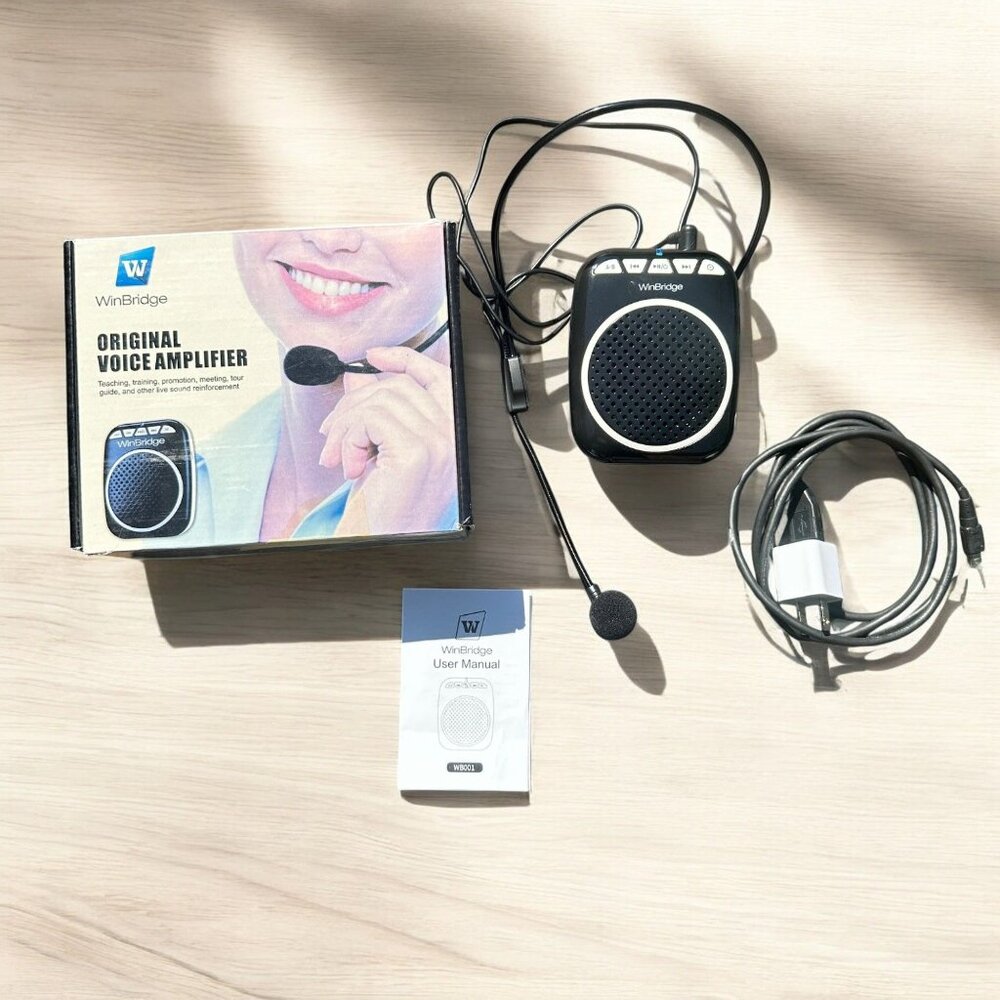 WinBridge Portable Voice Amplifier With Headset Microphone For Presentations